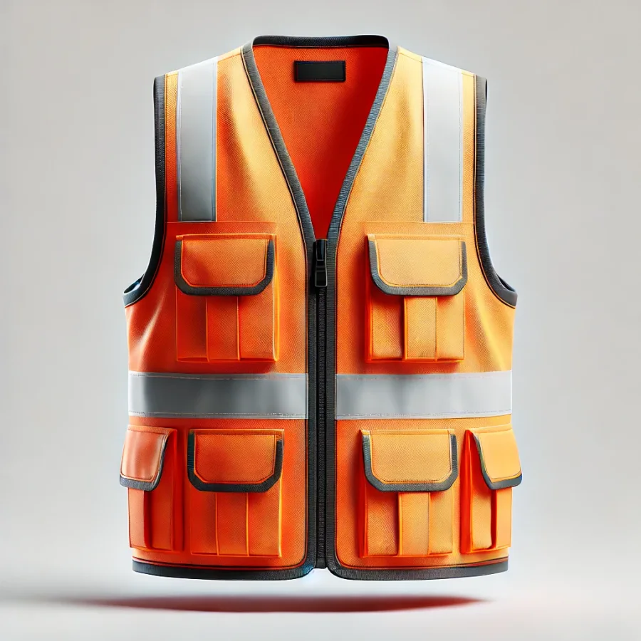 Referencia visual de un chaleco naranja para brigada